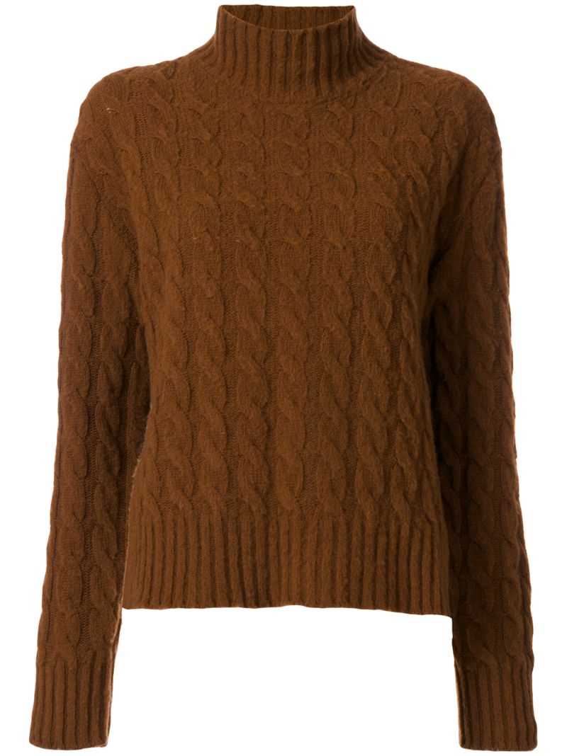 Cable knit turtleneck sweater pattern