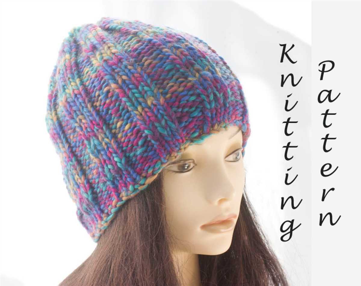 Knitting pattern for a beanie hat