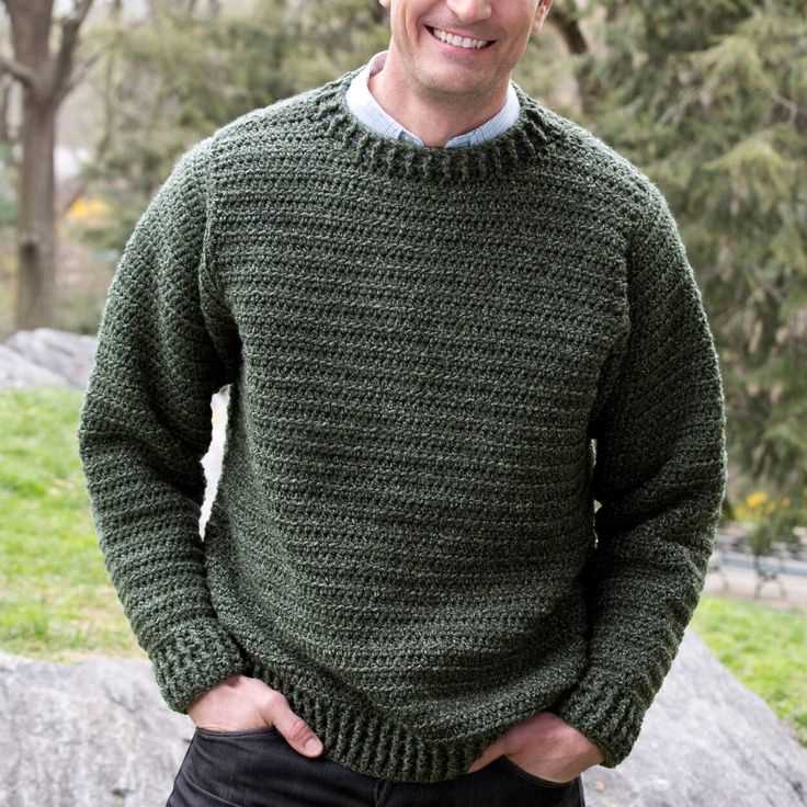 Mens pullover sweater knitting pattern