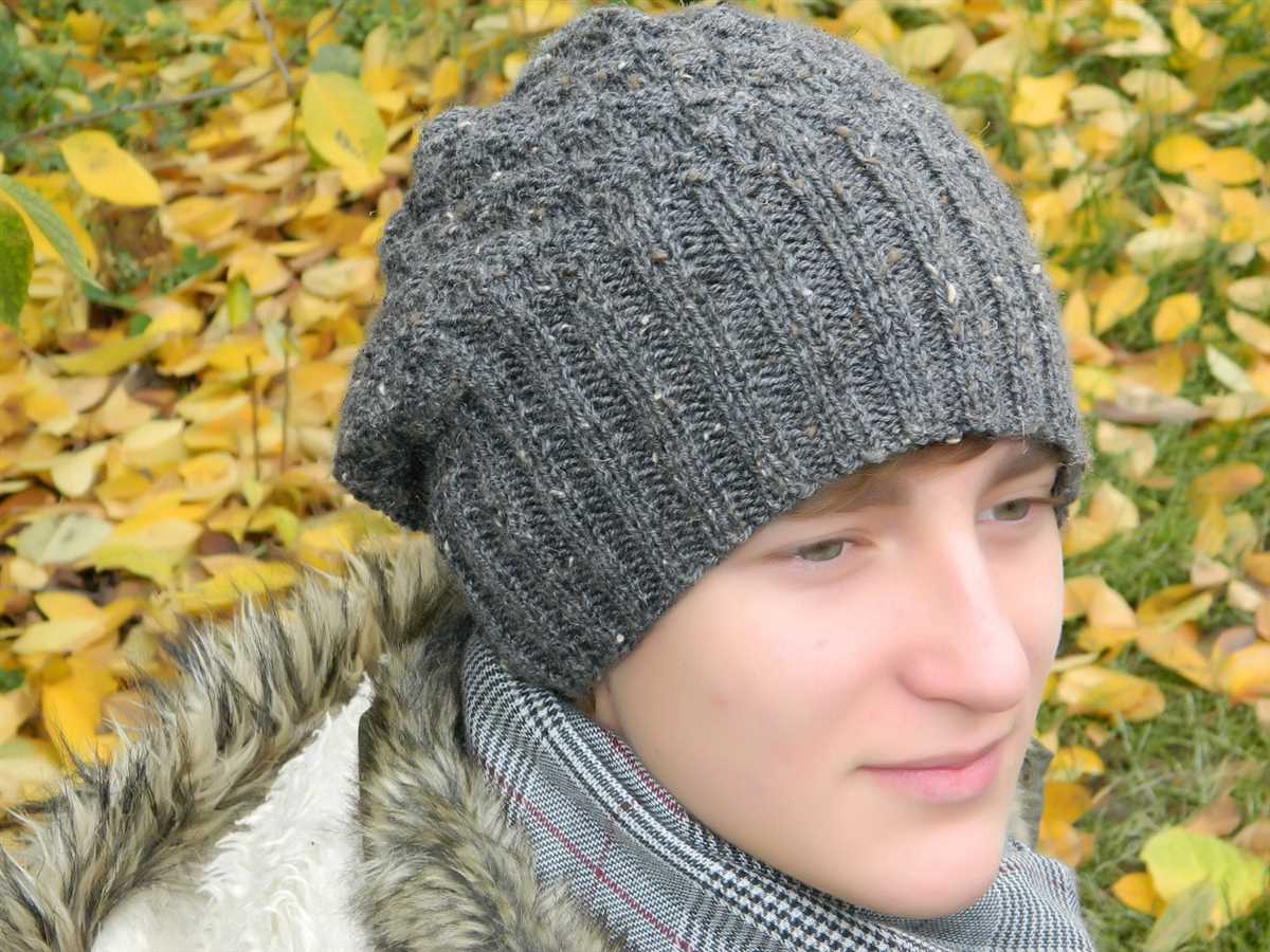 Knit hat pattern men