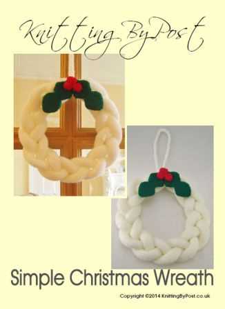 Knitted christmas wreath free pattern
