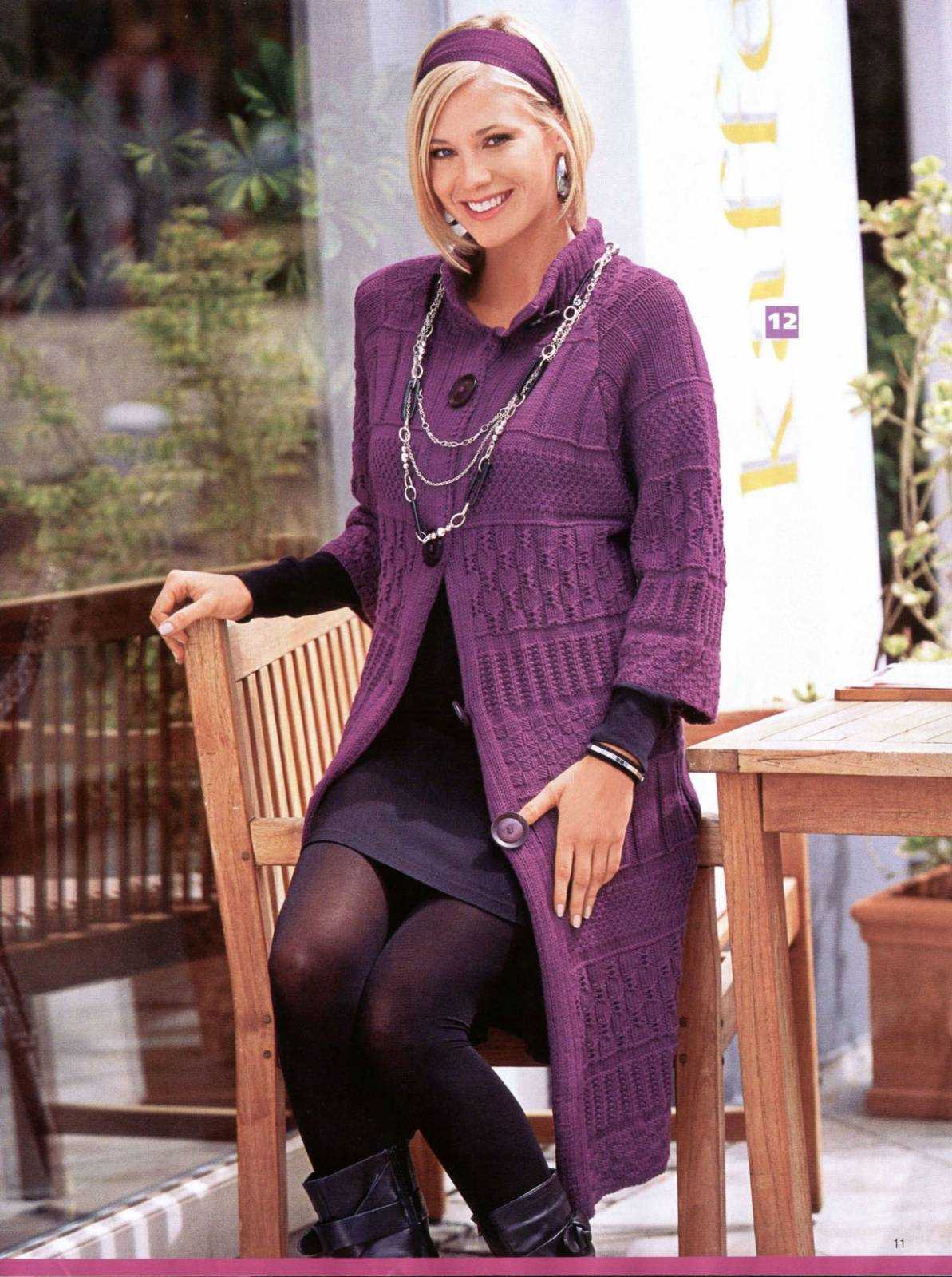 Puff sleeve cardigan knitting pattern