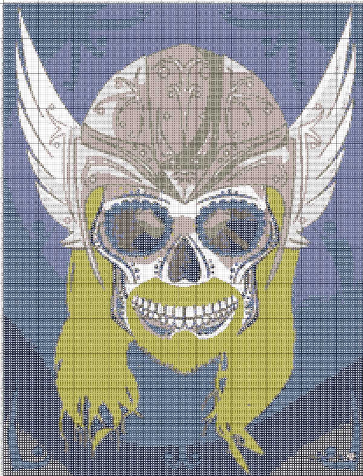 Sugar skull knitting pattern
