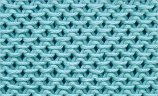 Chinese wave knit dishcloth pattern