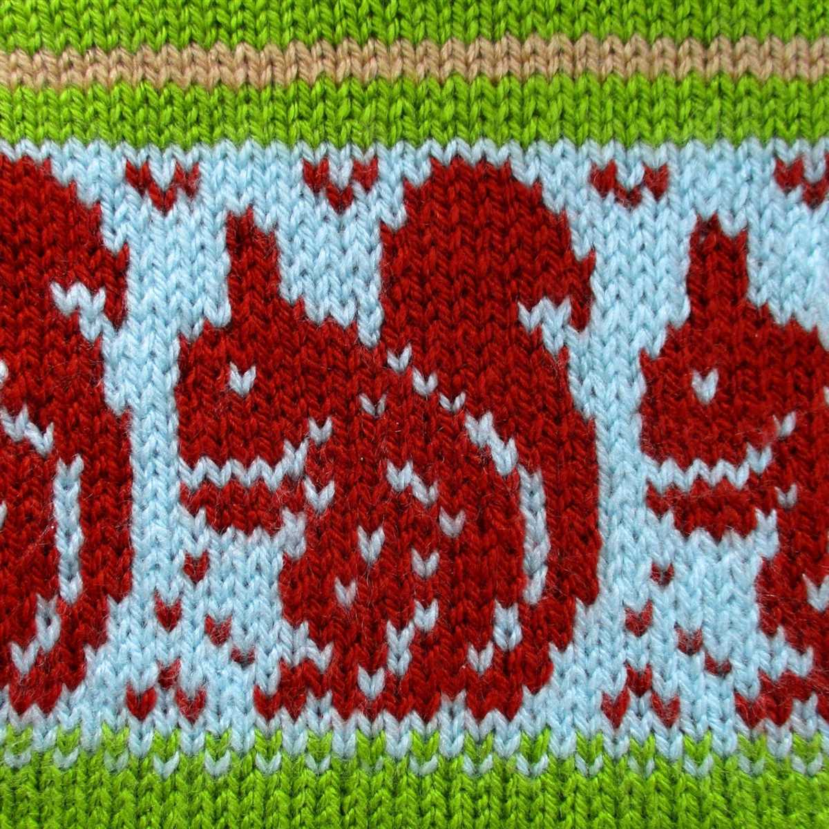 Double stranded knitting patterns