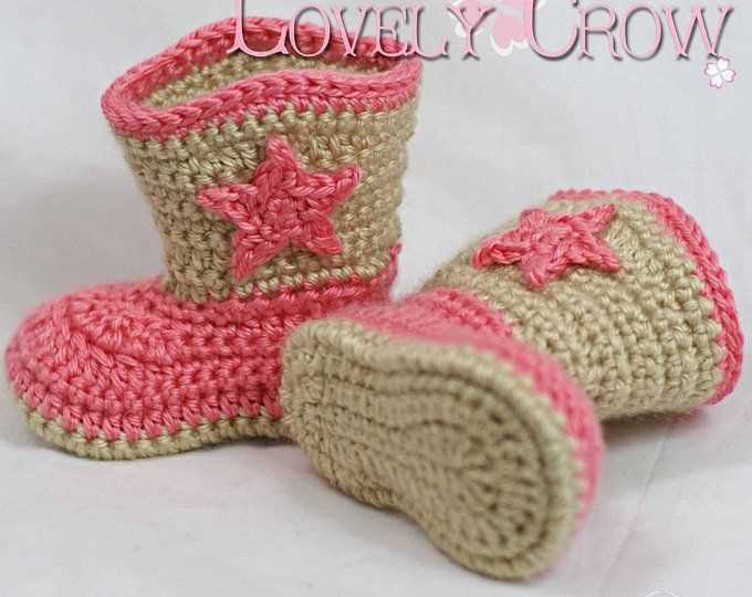 Knitted cowboy booties pattern free