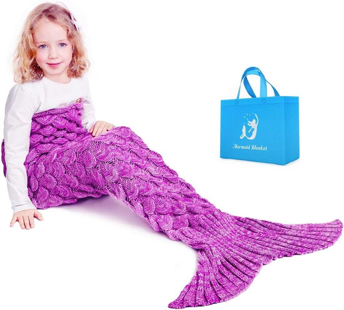 Loom knit mermaid tail blanket pattern