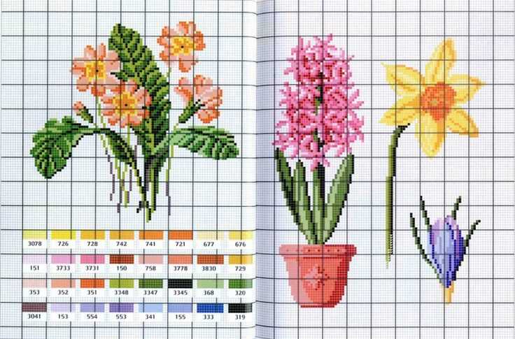 Flower stitch knitting pattern