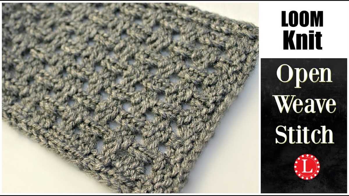 Open weave knit scarf pattern