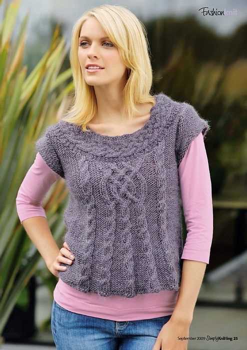 Ladies aran tunic knitting pattern