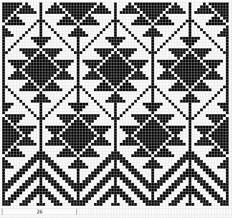 Jacquard pattern knitting