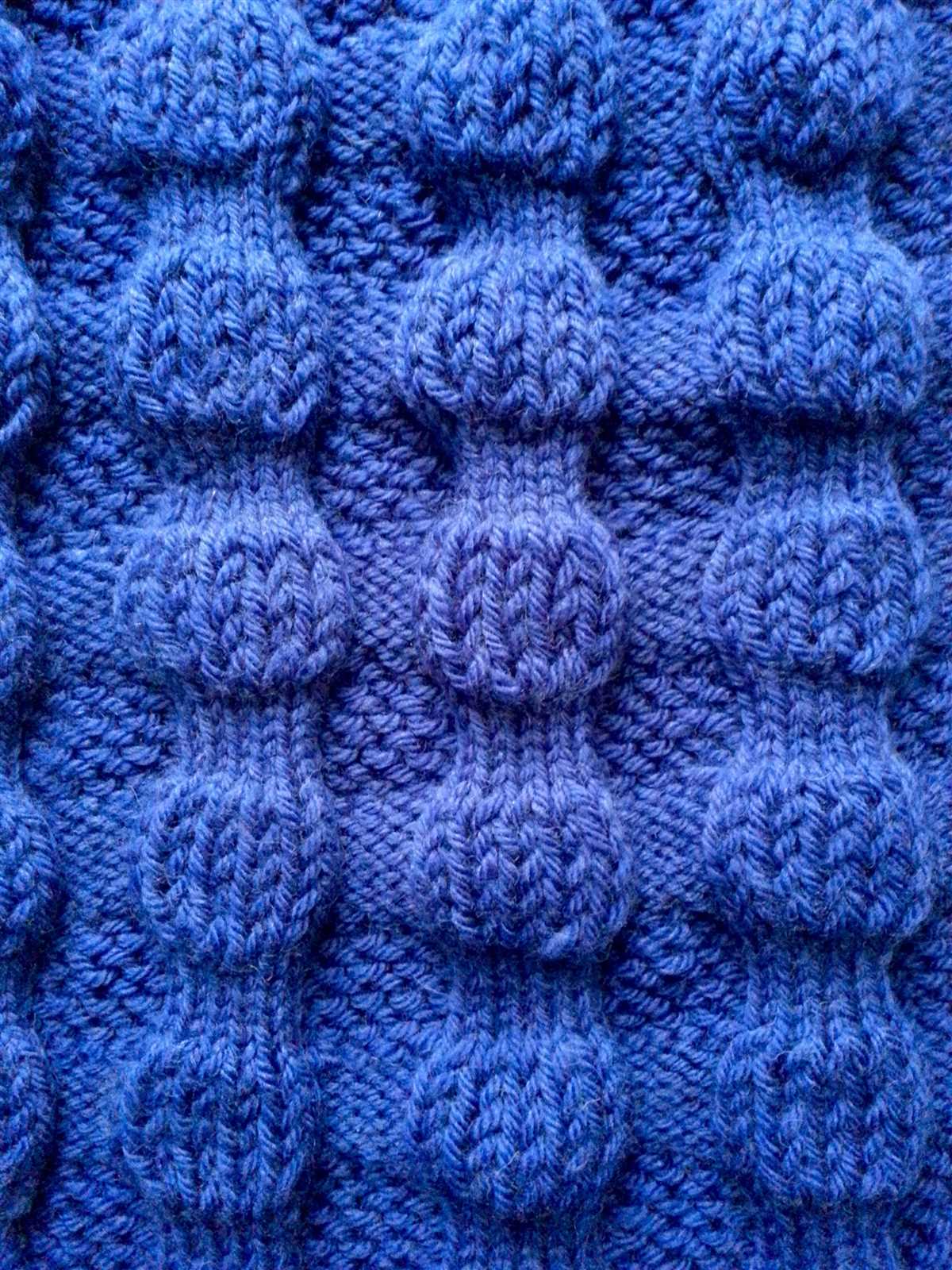 Bubble pattern knitting