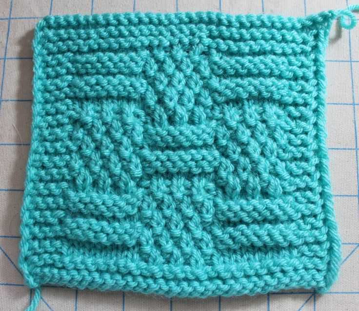 Square dishcloth knitting pattern