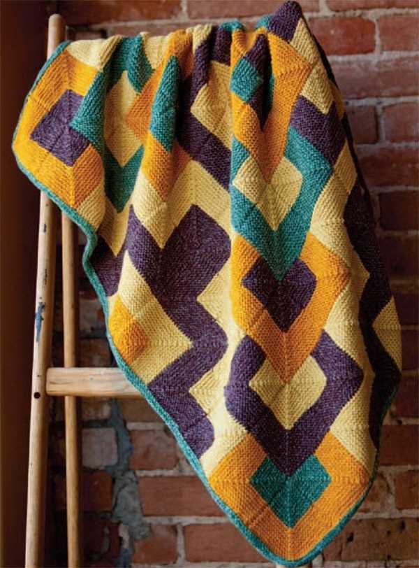 Knitted patchwork blanket patterns free