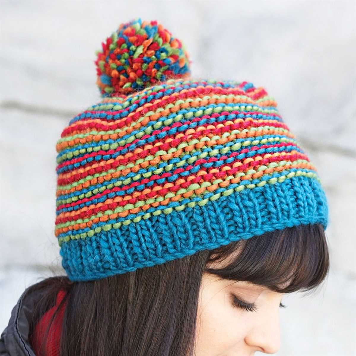 3 color knit hat pattern