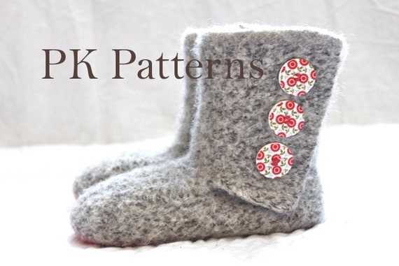 3 in 1 button boots knitting pattern