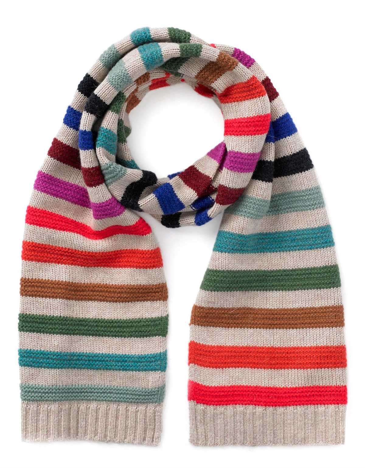 3 color knit scarf pattern