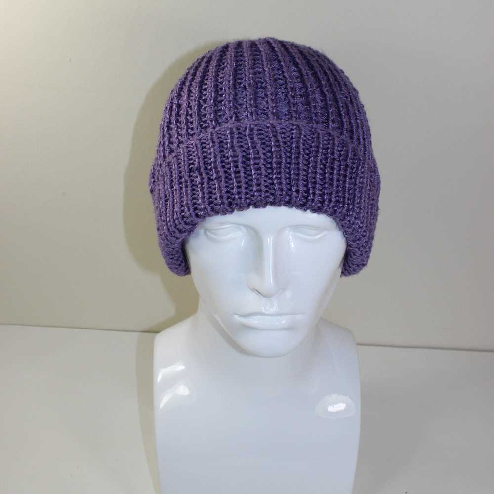 8 ply ribbed beanie knitting pattern