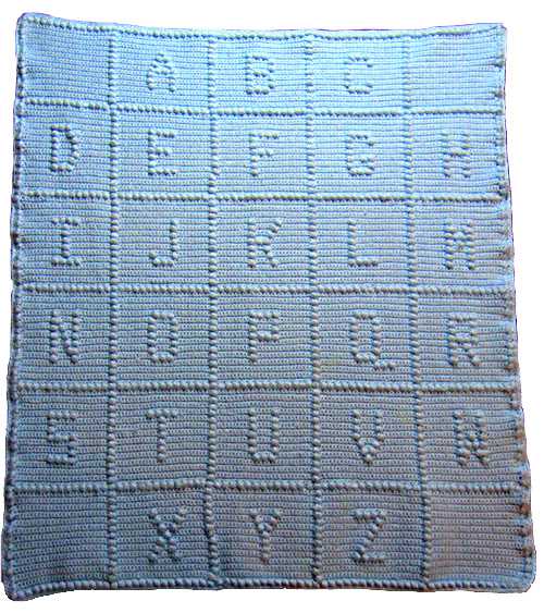 Alphabet blanket knitting pattern