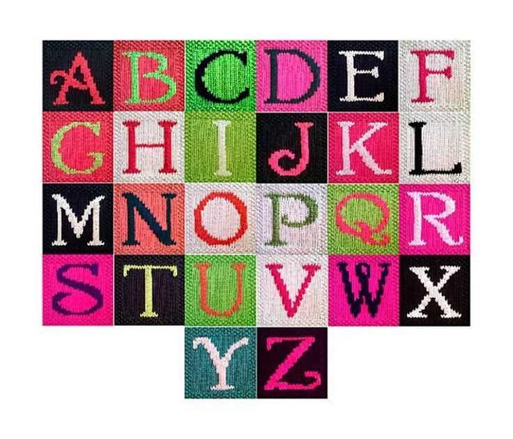 Alphabet blanket knitting pattern