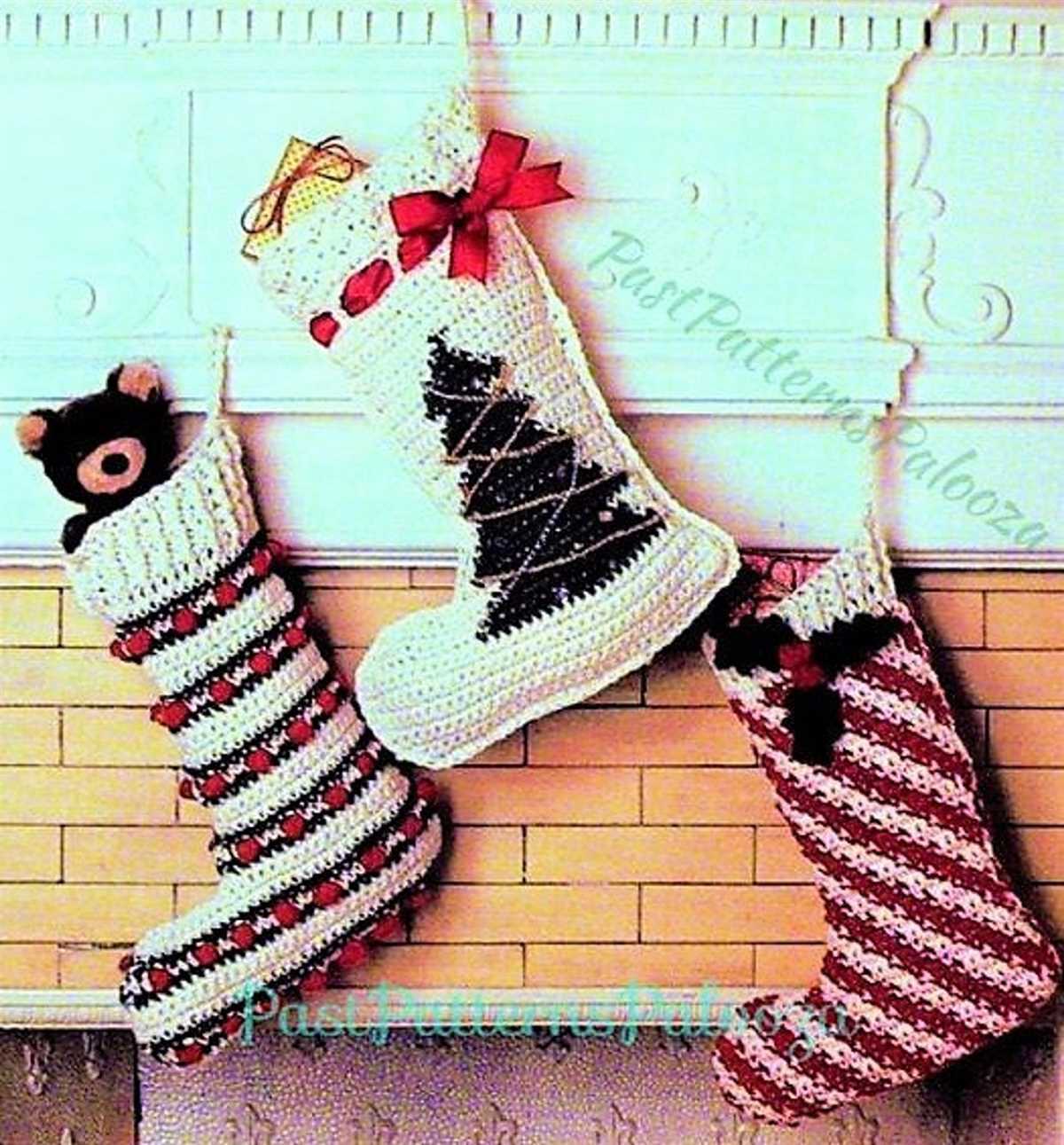 Angel christmas stocking knitting pattern