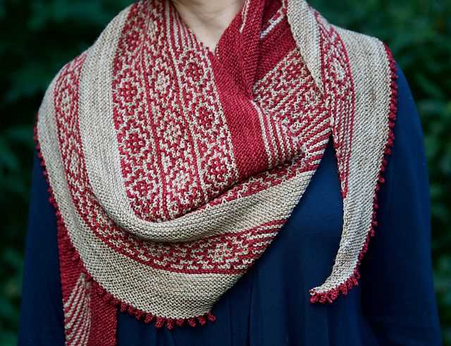 Asymmetrical knit shawl pattern free