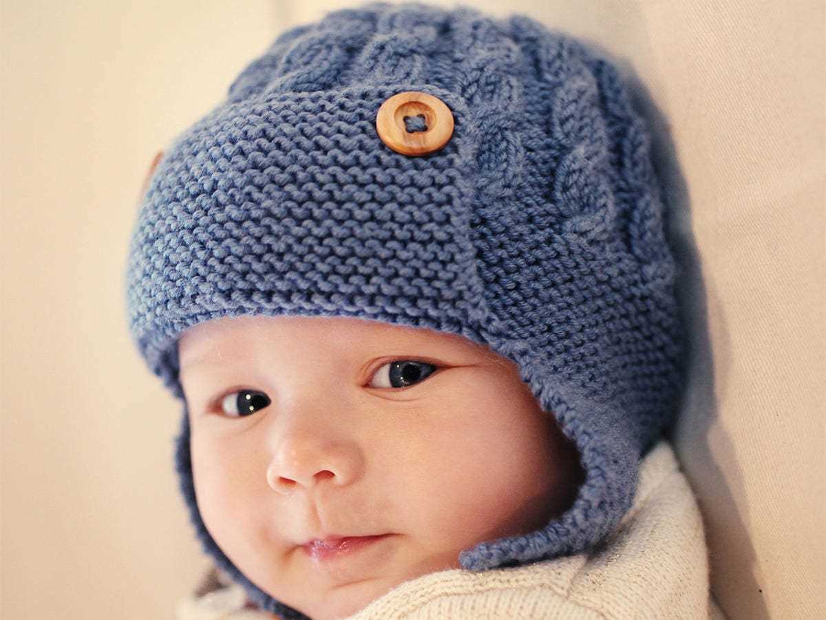 Aviator hat pattern knitting