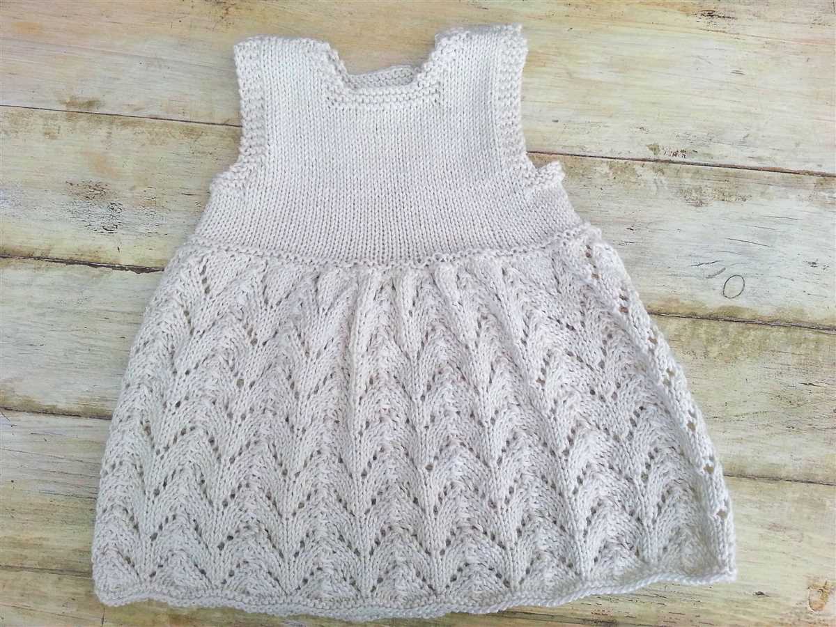 Baby dress knitting pattern