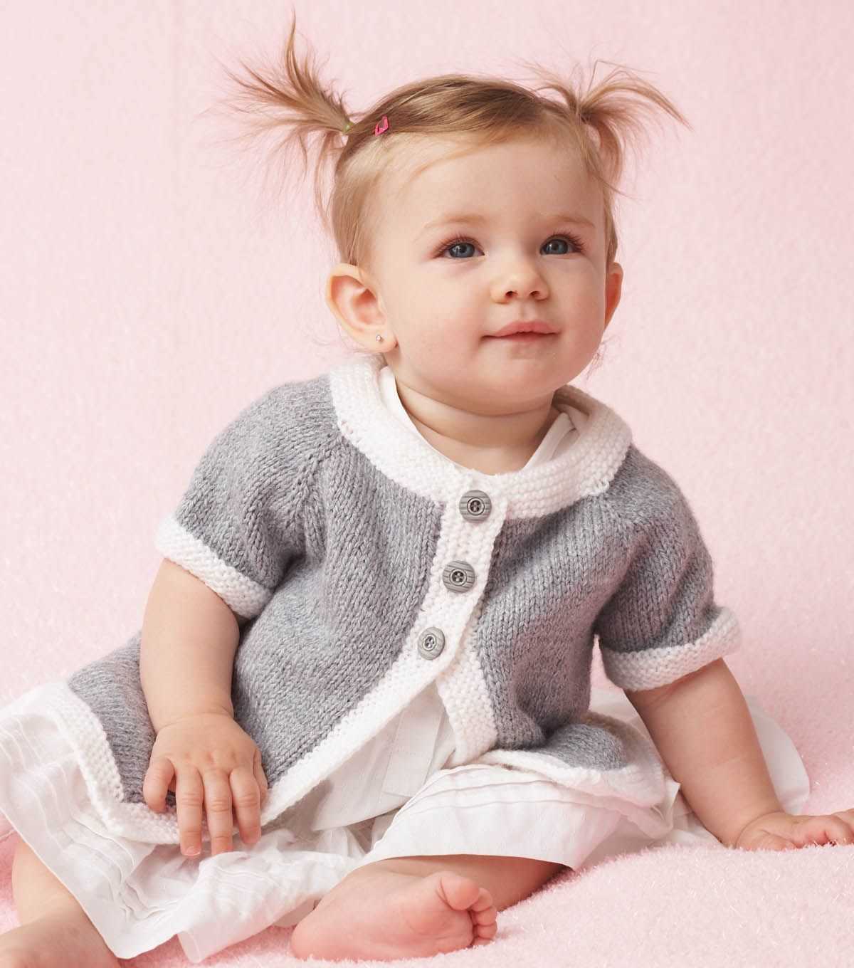Baby cardigan knit pattern