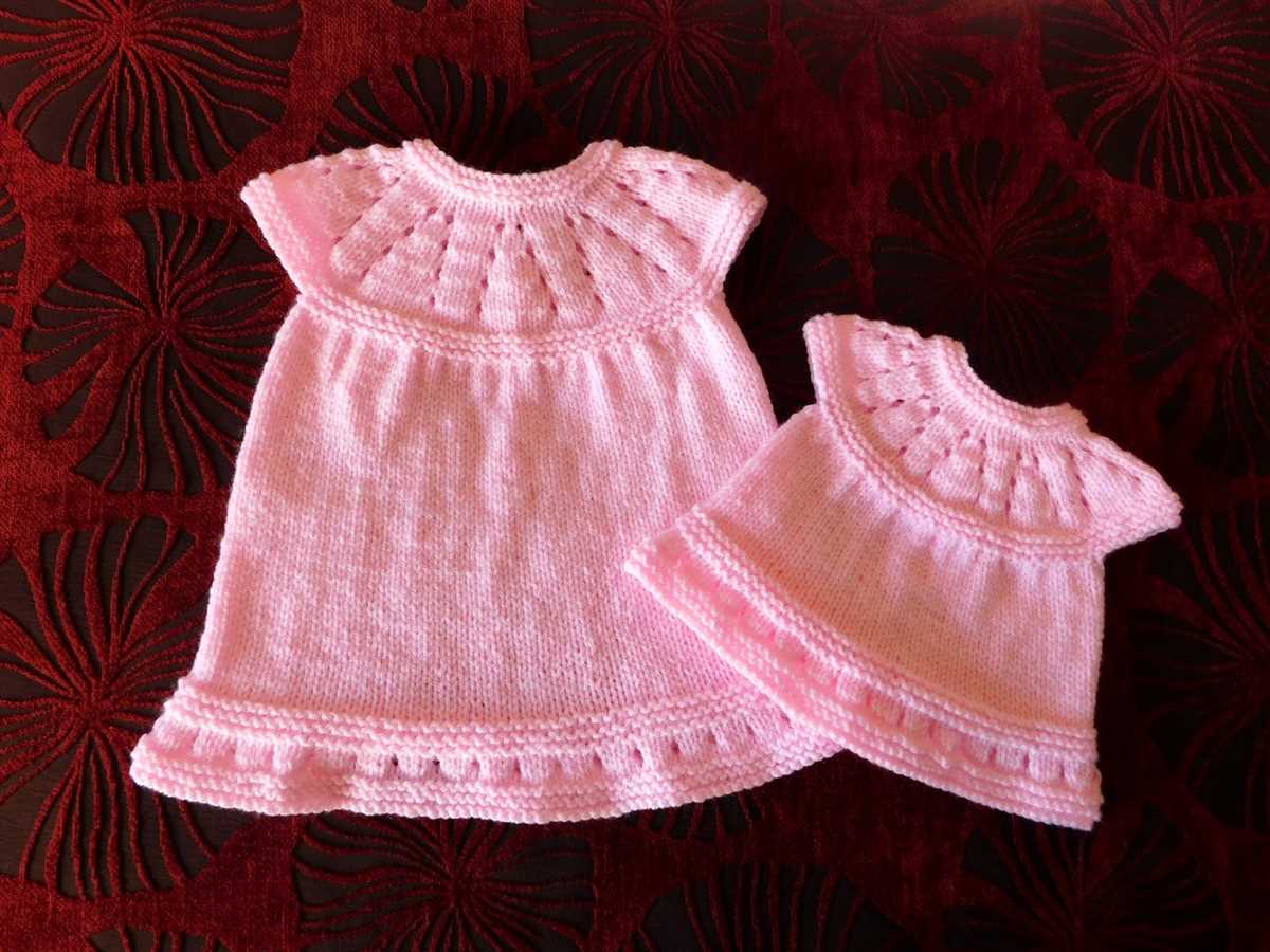 Baby dress knitting pattern