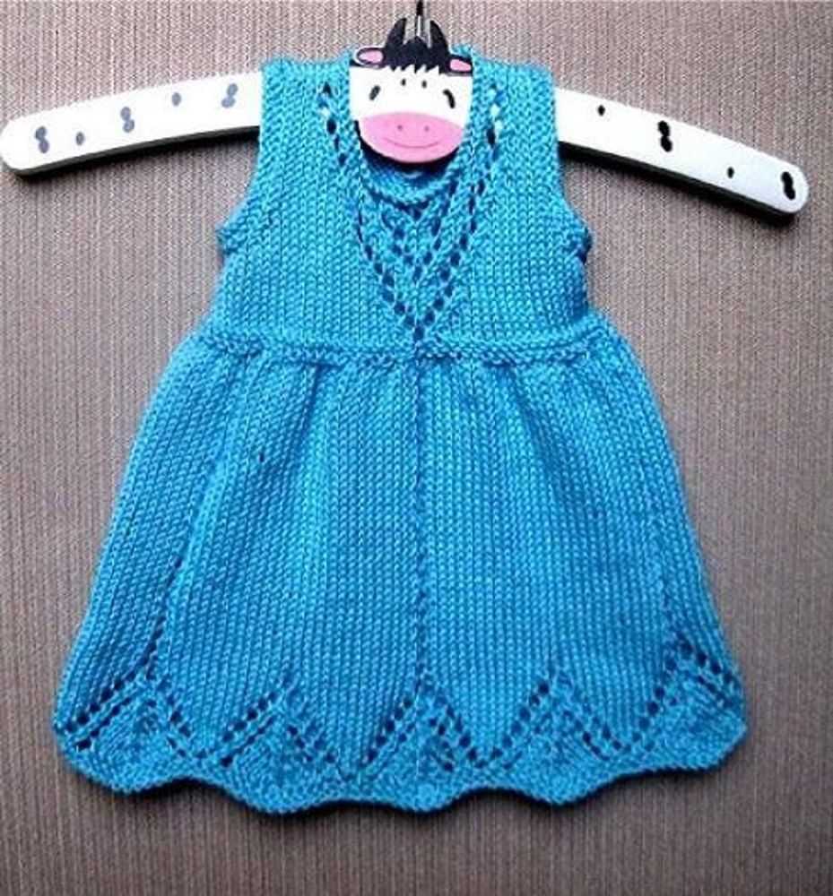 Baby dress knitting pattern