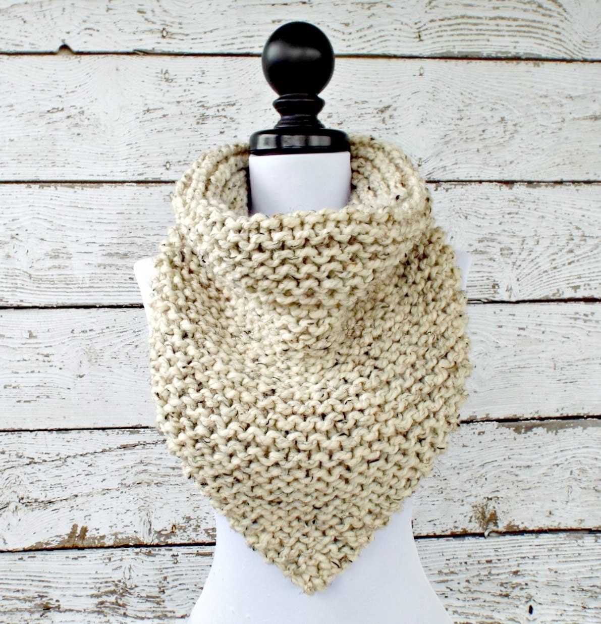 Bandana cowl free knitting pattern