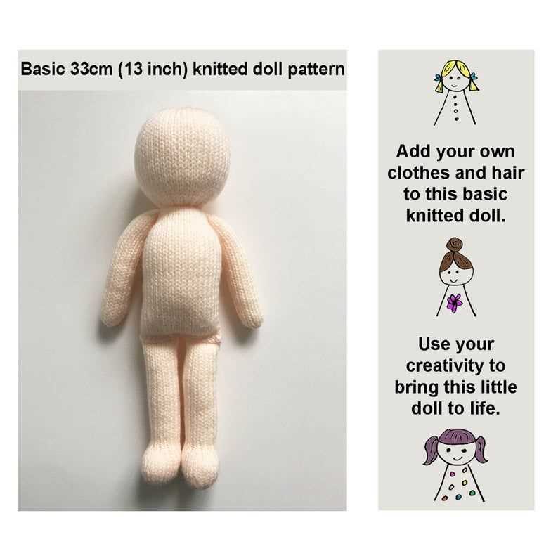 Basic doll knitting pattern