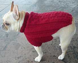 Basic knitted dog sweater pattern