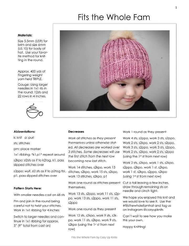 Basic beanie knitting pattern free