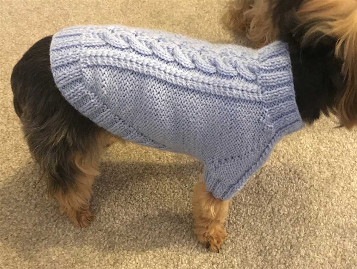 Basic knitted dog sweater pattern