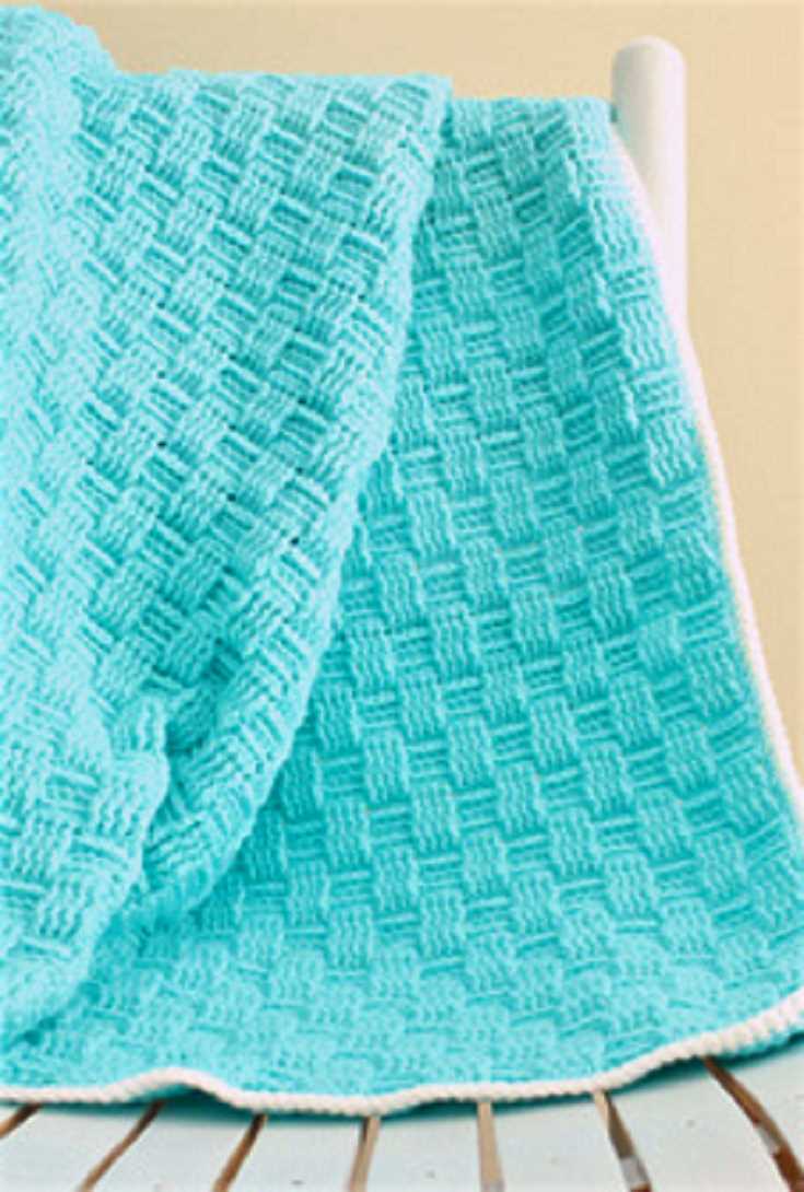 Basket weave blanket knitting pattern