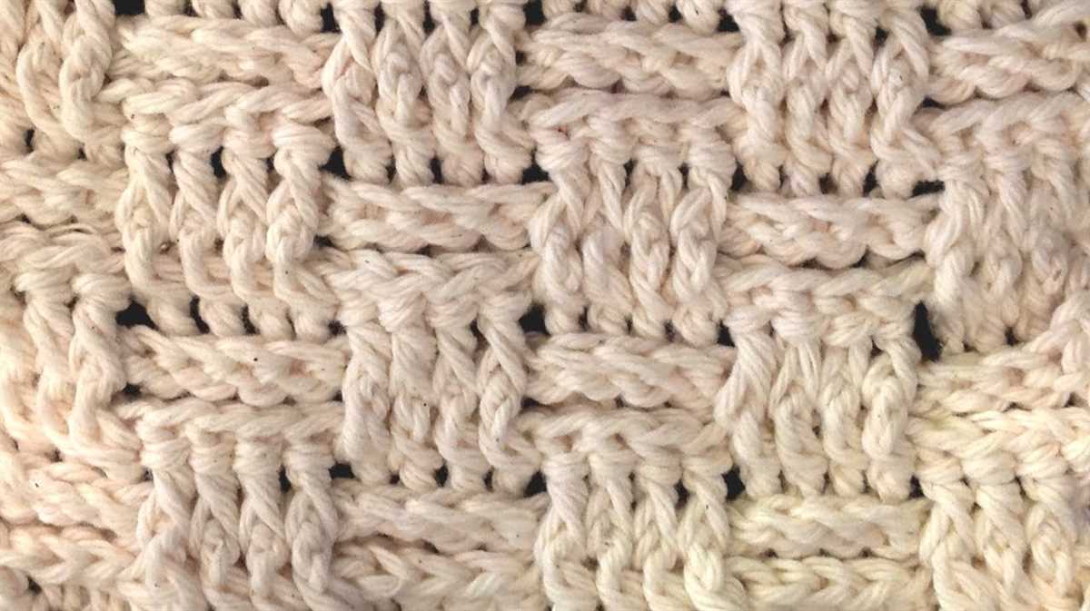 Basket weave knitting stitch pattern