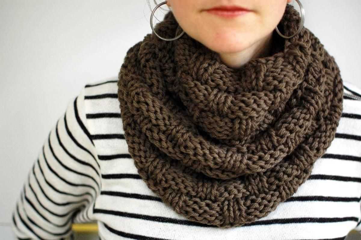 Basket weave scarf knitting pattern