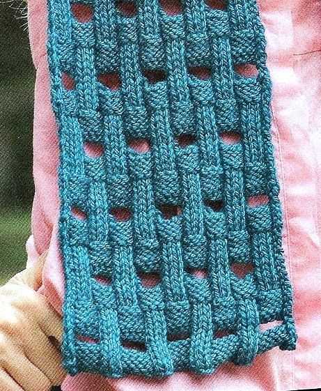 Basket weave scarf knitting pattern