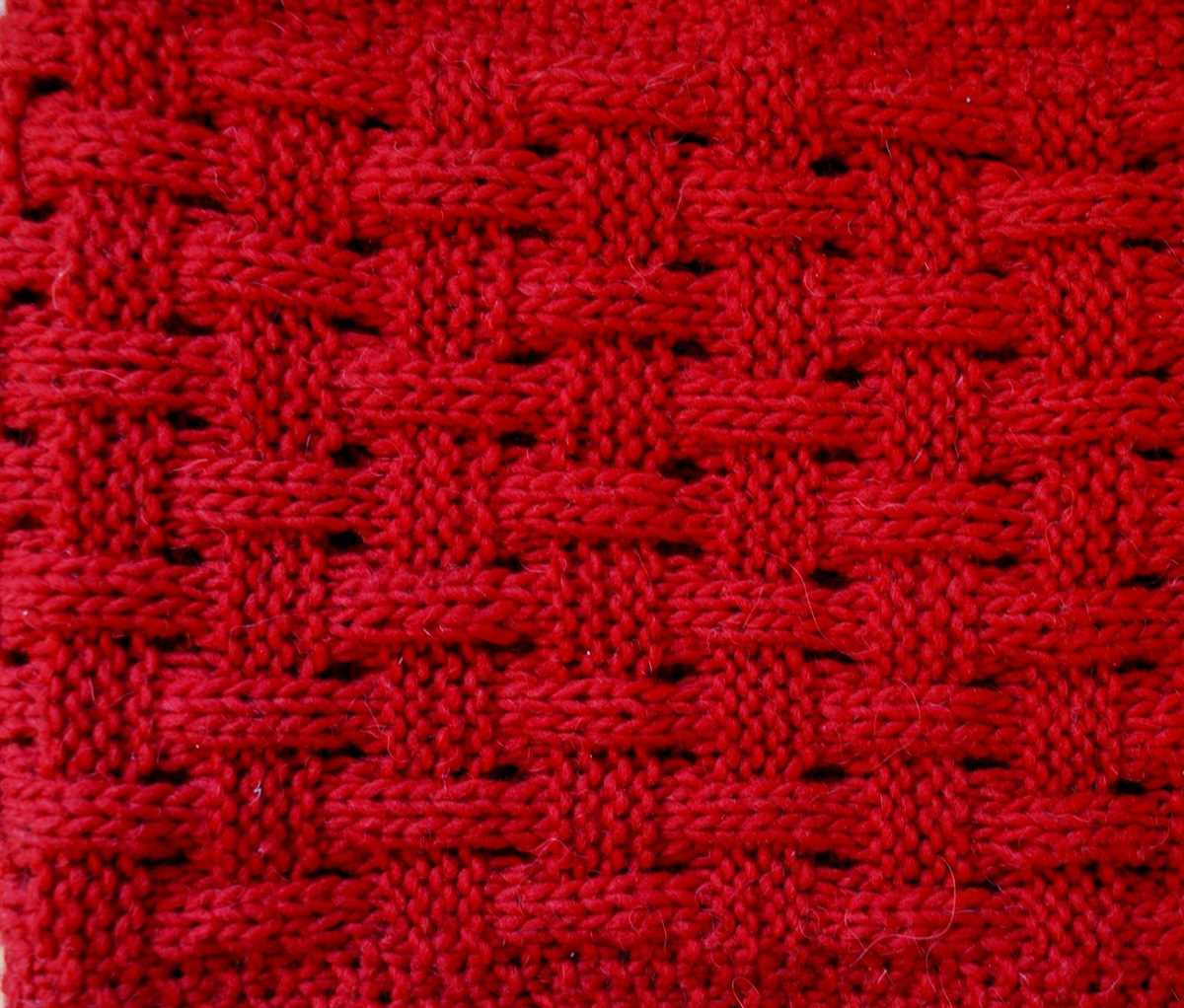 Basket weave scarf knitting pattern
