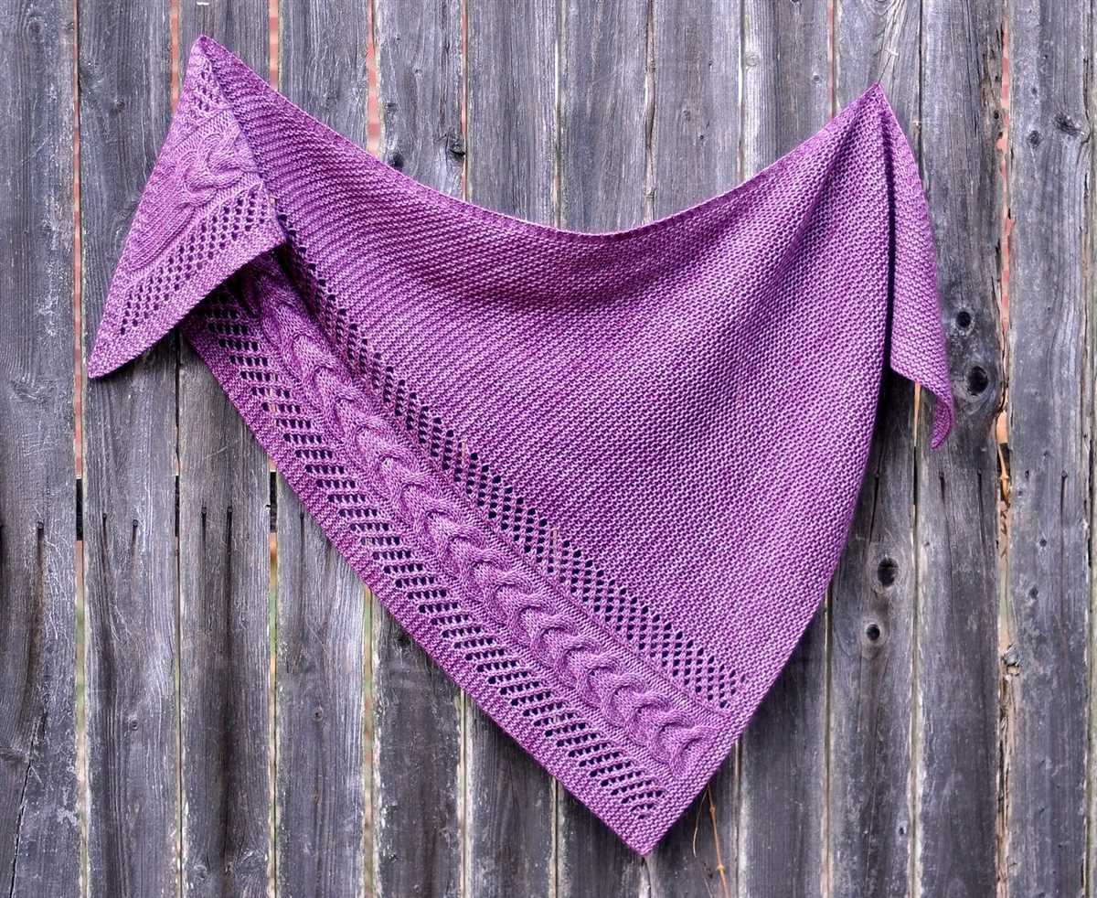Basket weave shawl knitting pattern