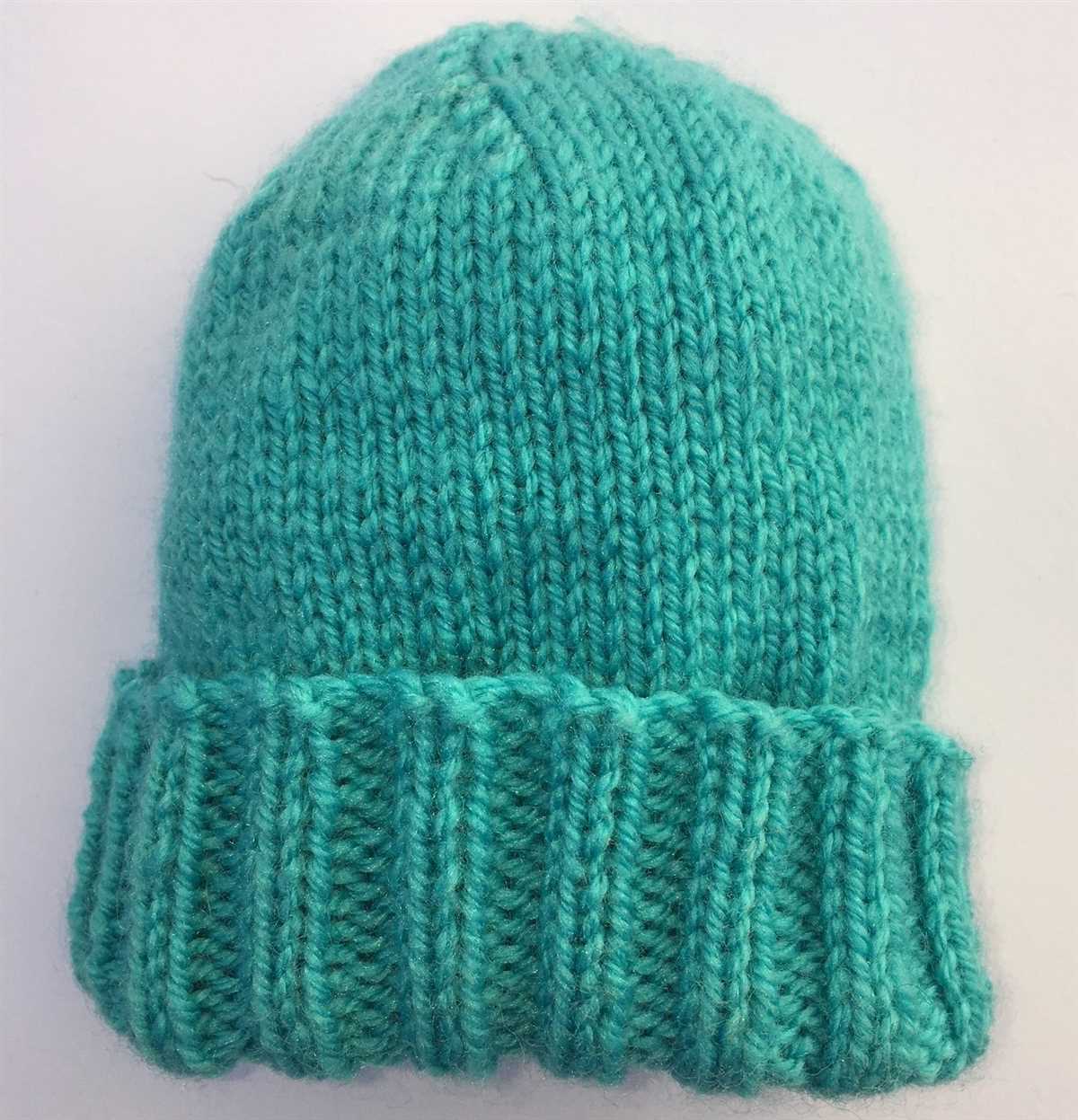 Beanie knitting pattern straight needles