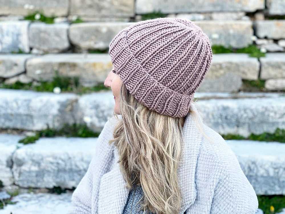 Beanie knitting pattern straight needles