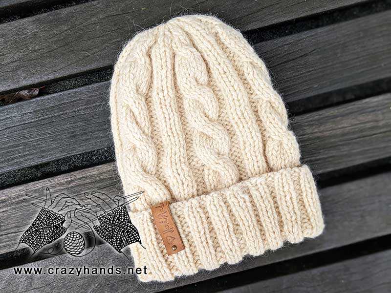 Beanie knitting pattern straight needles
