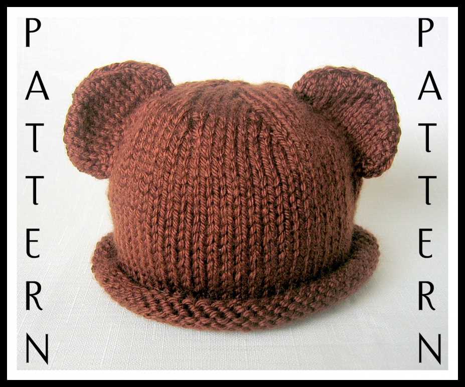 Bear beanie knitting pattern