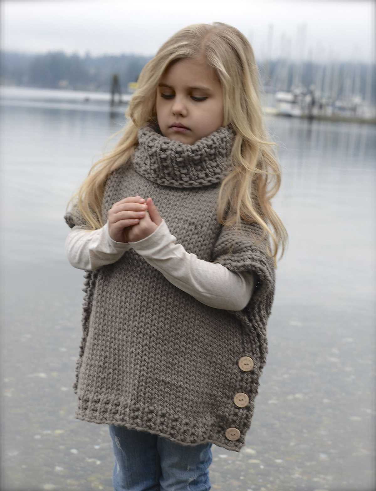 Beginner poncho knitting pattern