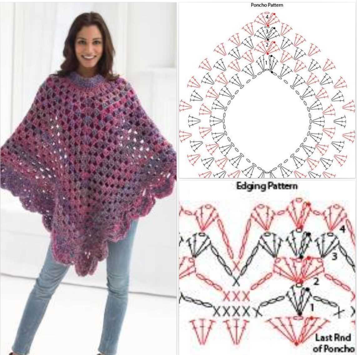 Beginner poncho knitting pattern