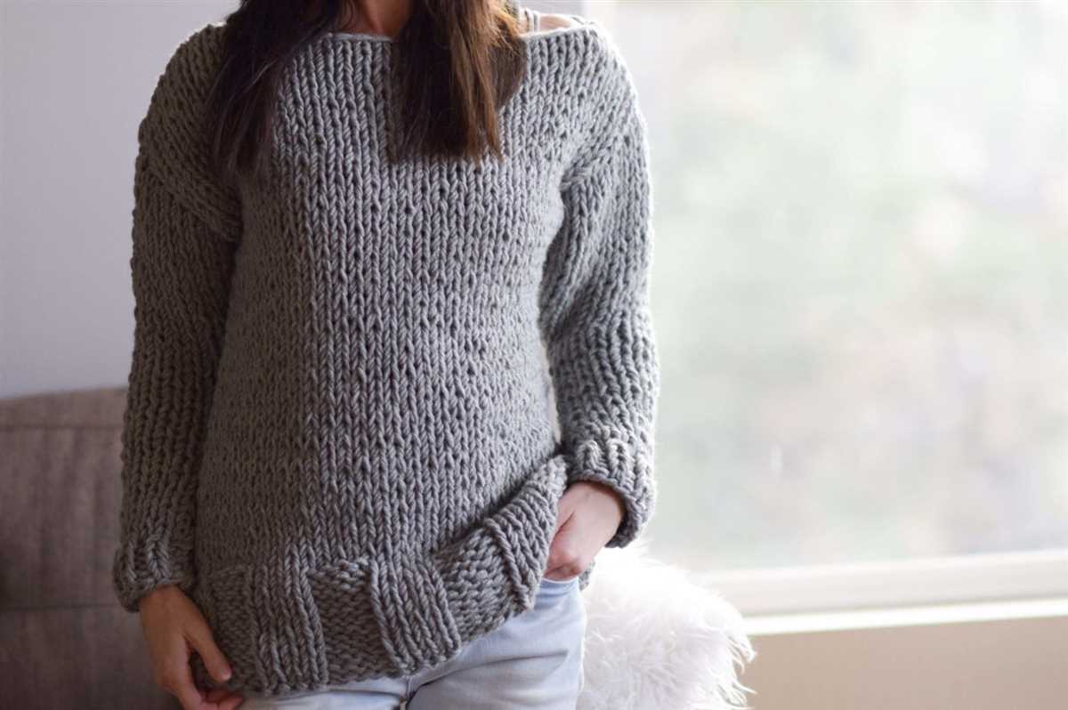 Beginner simple sweater knitting pattern