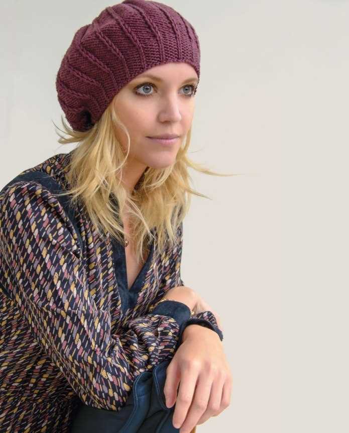 Beret beanie knitting pattern